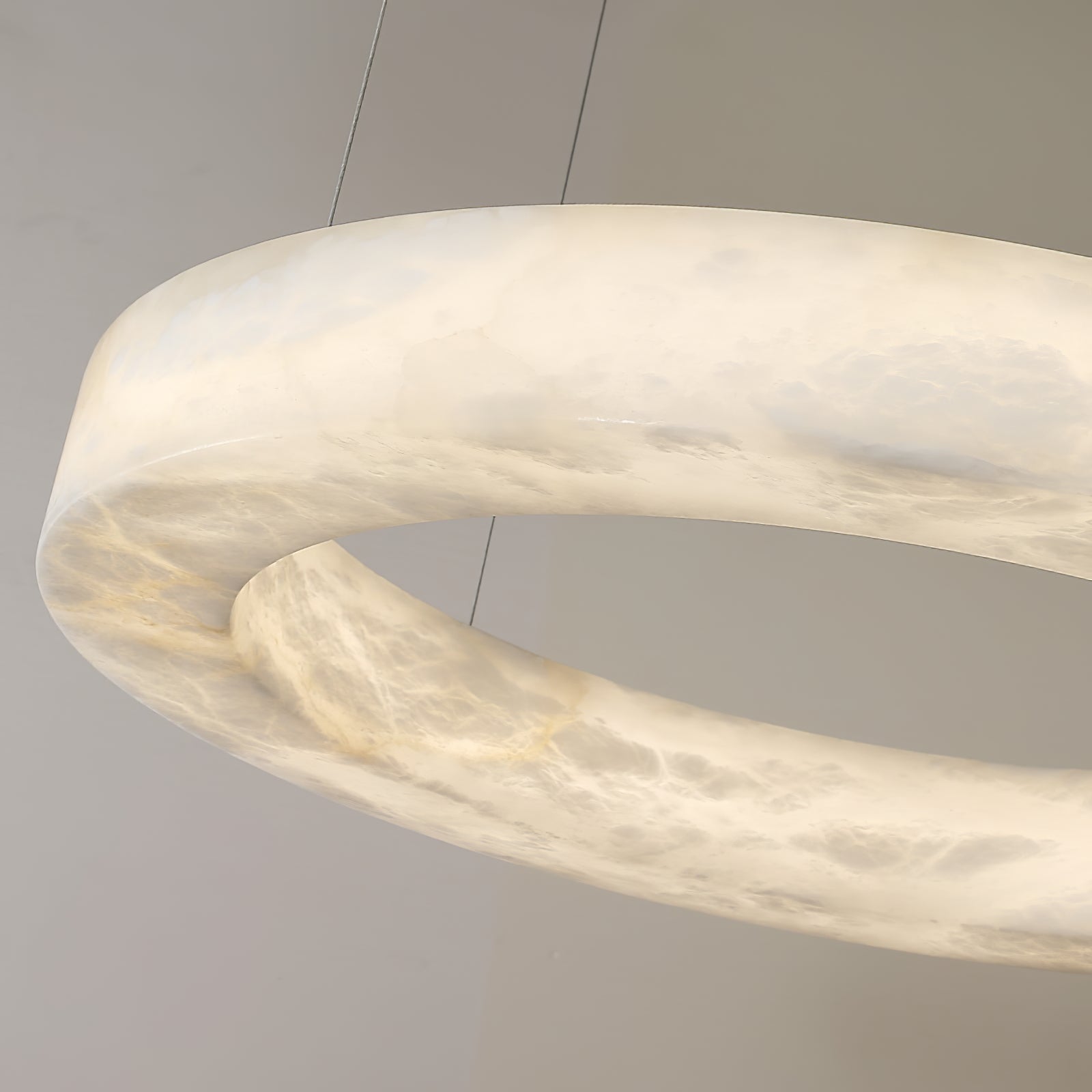 Triple Ring Alabaster Pendant Light - Cueteks