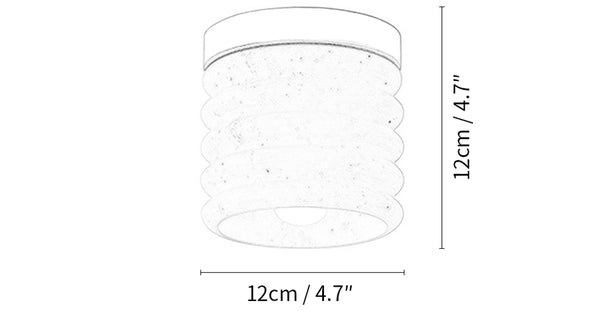 Lampada da soffitto cilindrica semi-incassata in marmo