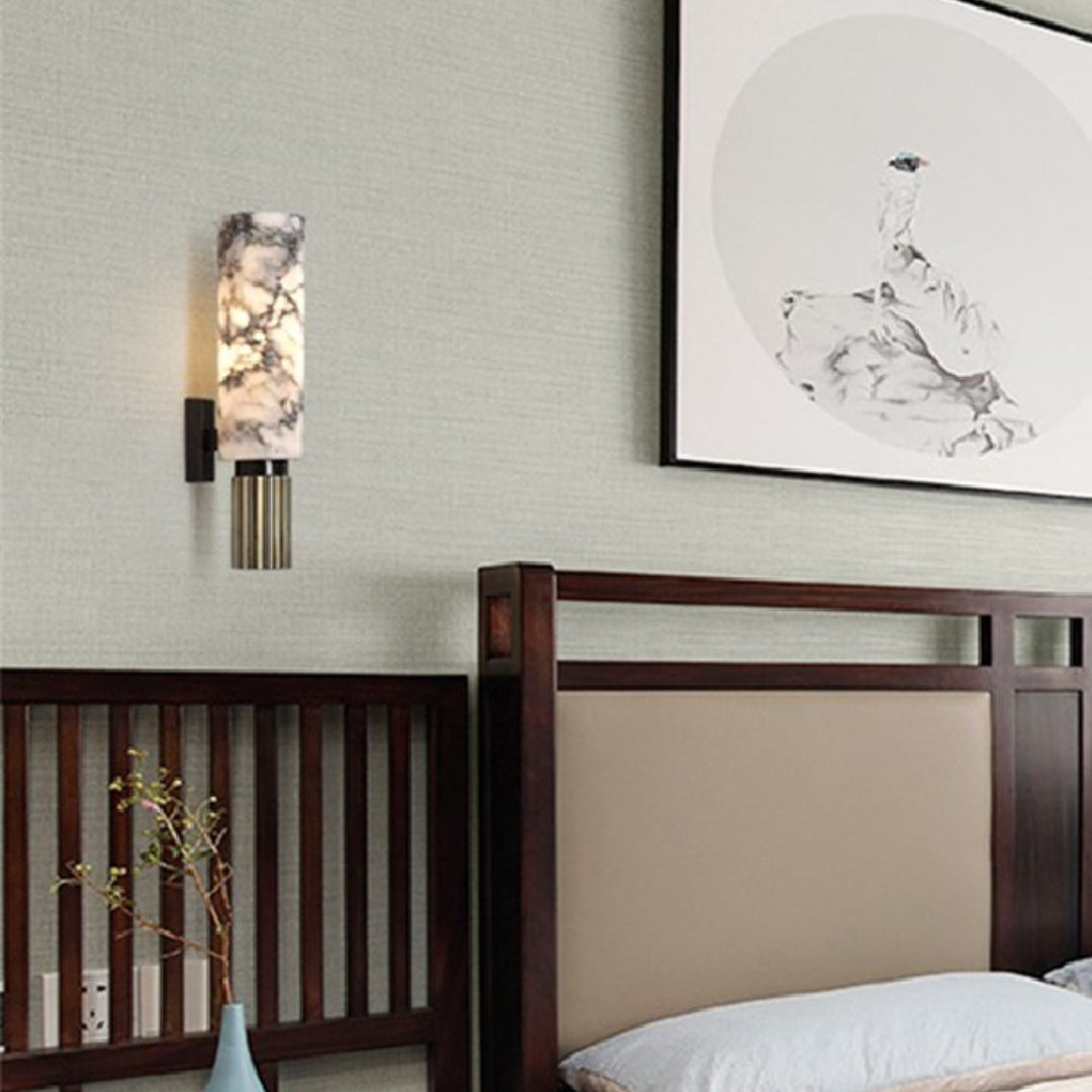 Moonshade Marble Sconce Wall Lamp - Cueteks