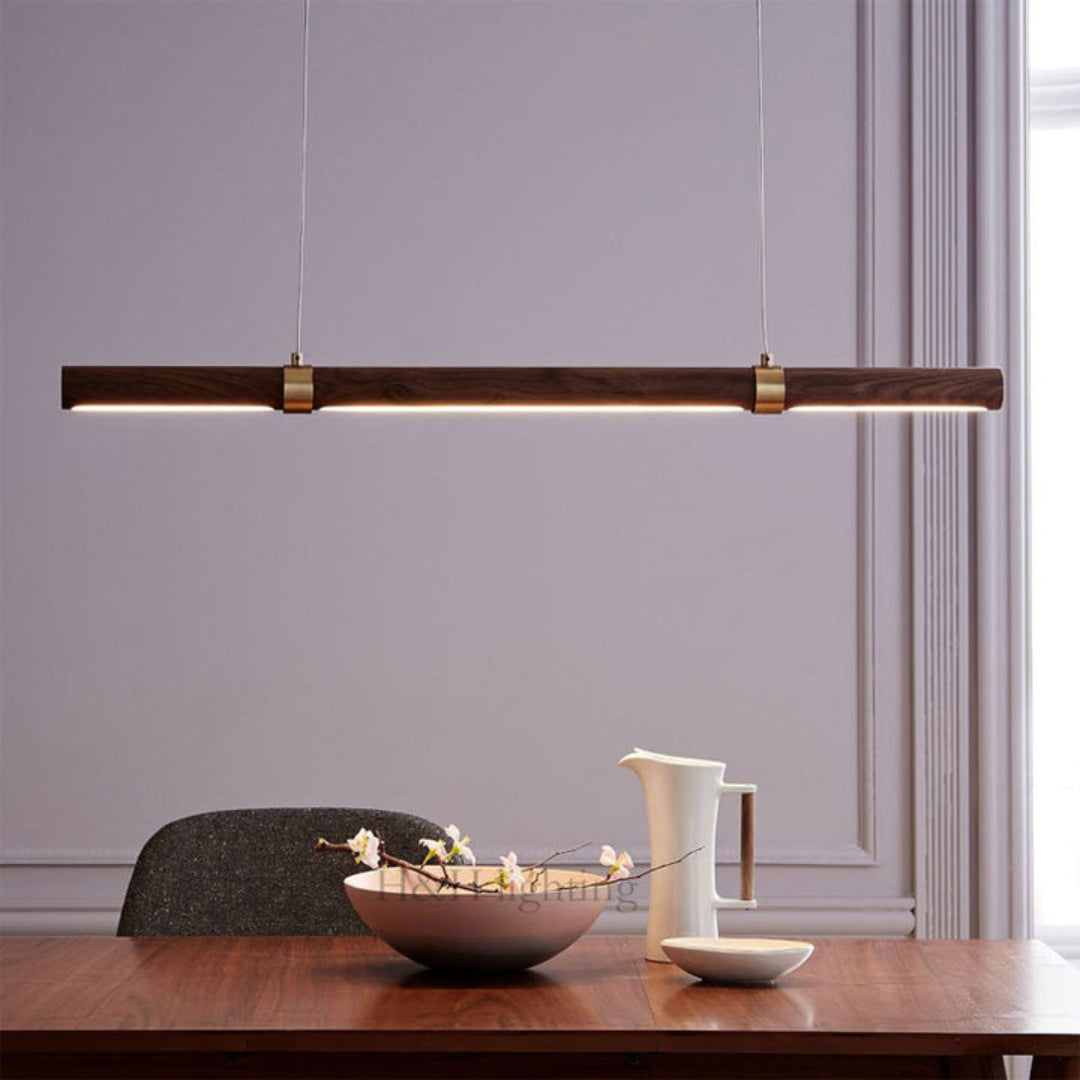 Linear Wood LED Pendant lamp - Cueteks