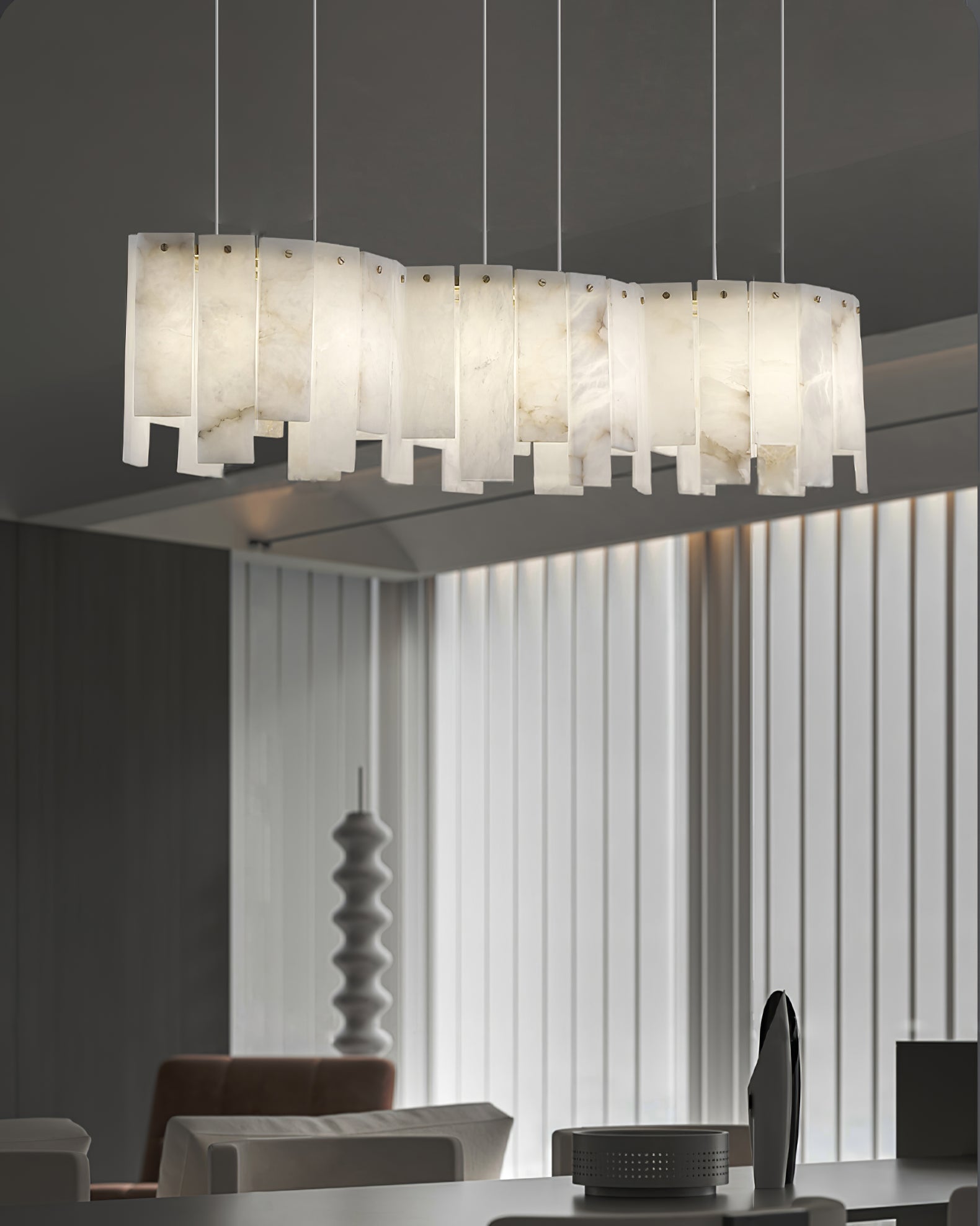 Luxury All-copper Marble Chandelier - Cueteks