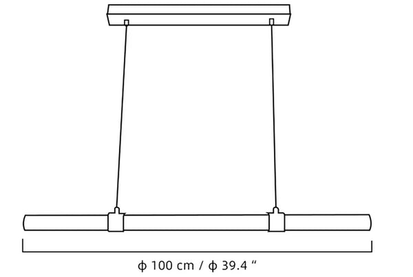 Lampada a sospensione LED in legno lineare