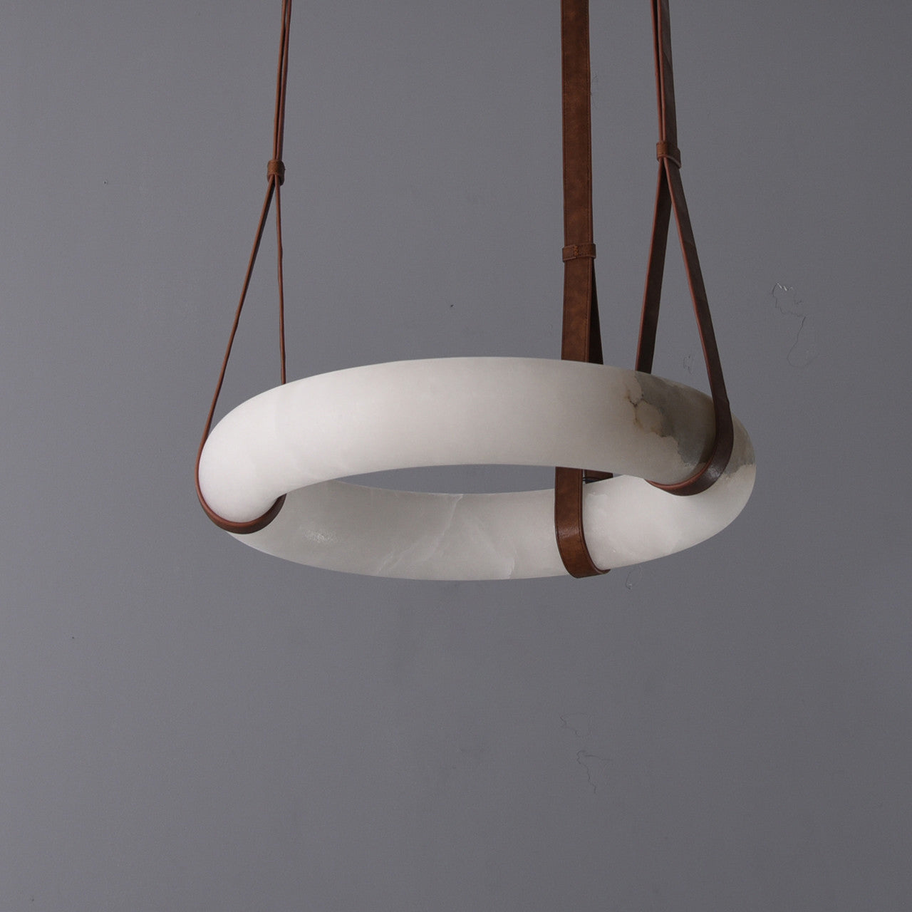 Leather Alabaster Pendant Light - Cueteks