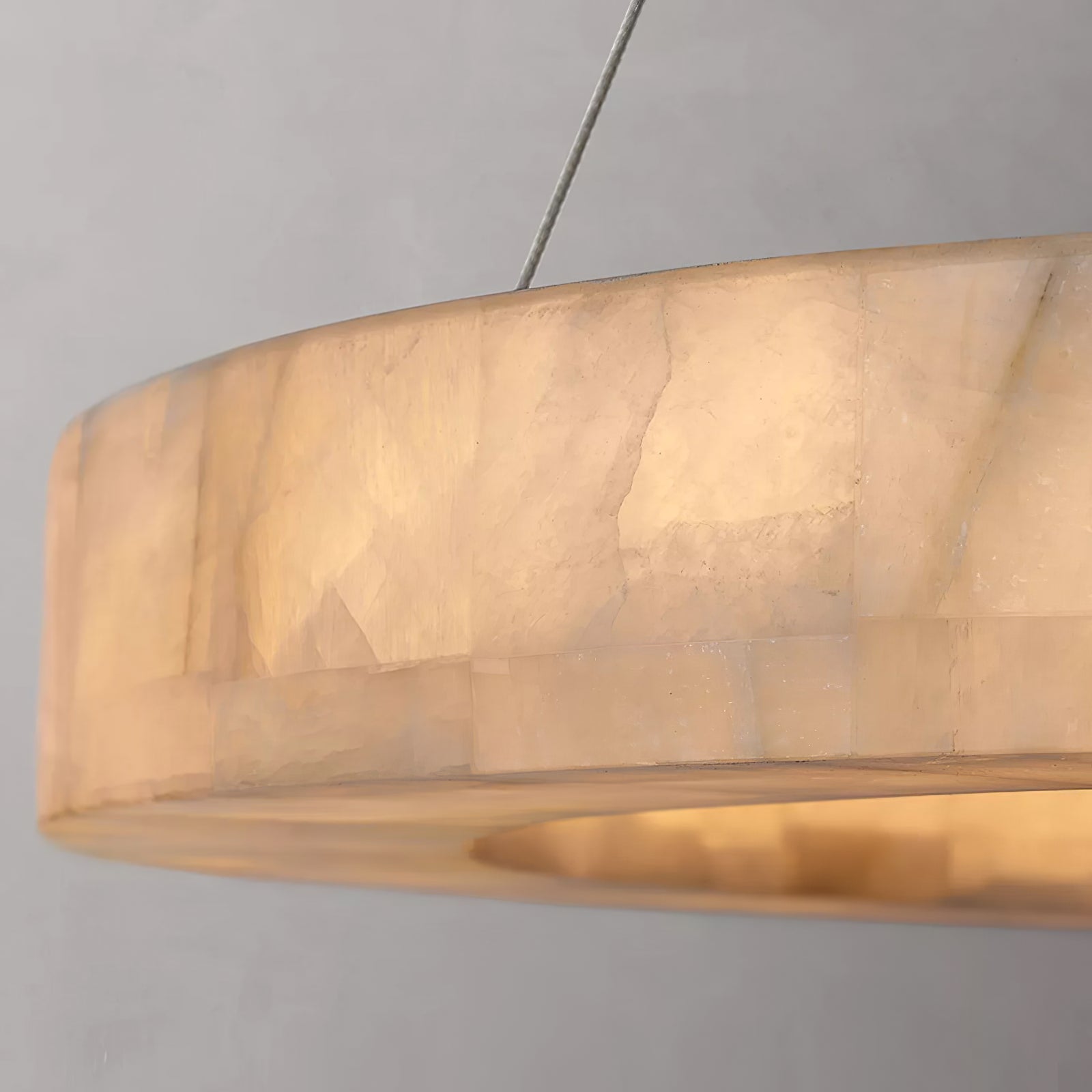 Triple Ring Alabaster Pendant Light - Cueteks