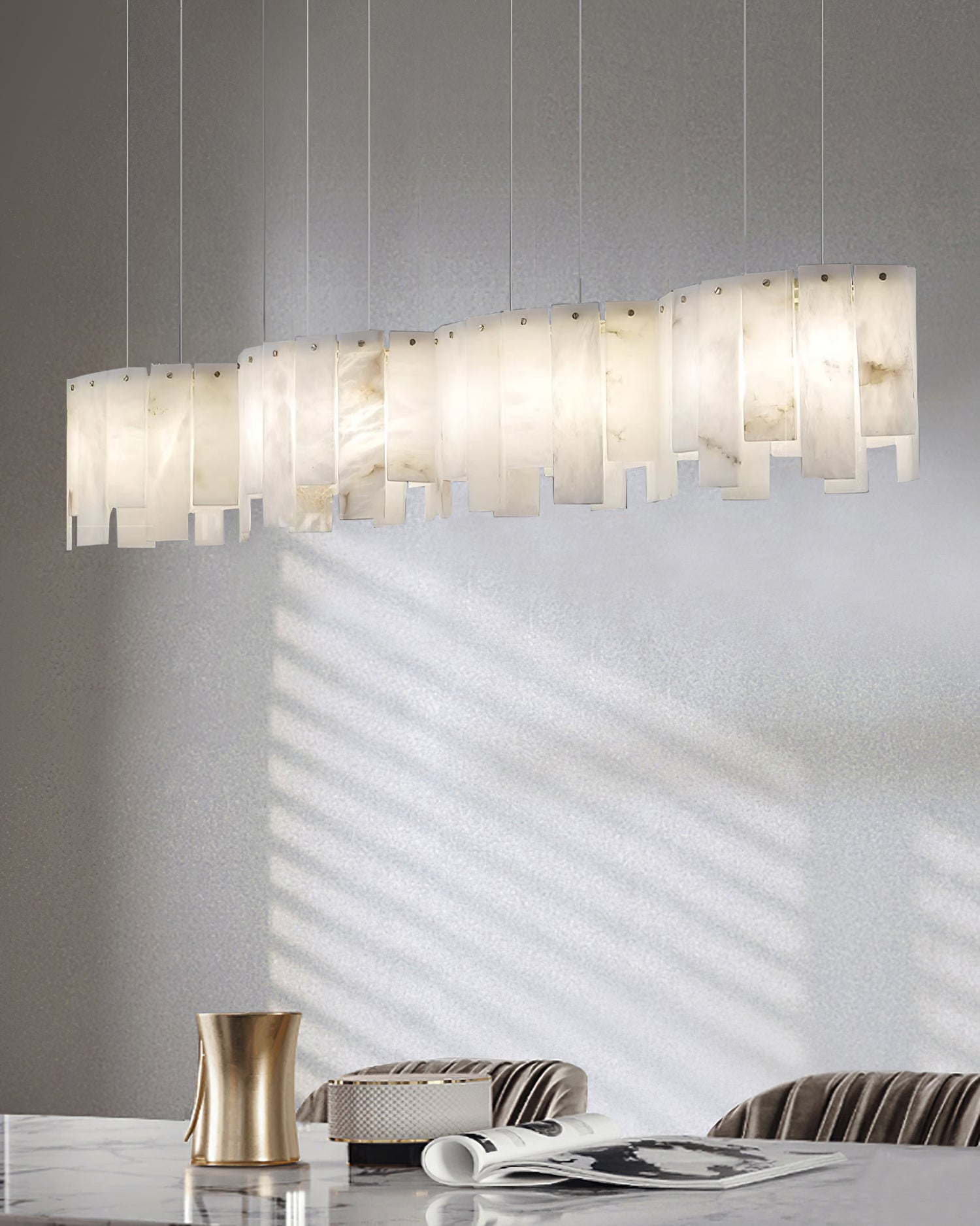 Luxury All-copper Marble Chandelier - Cueteks