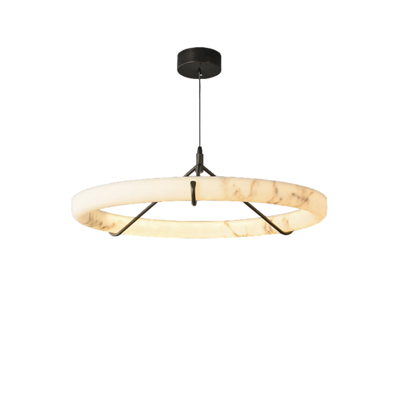 Modern Triple Ring Alabaster Pendant Light - Cueteks