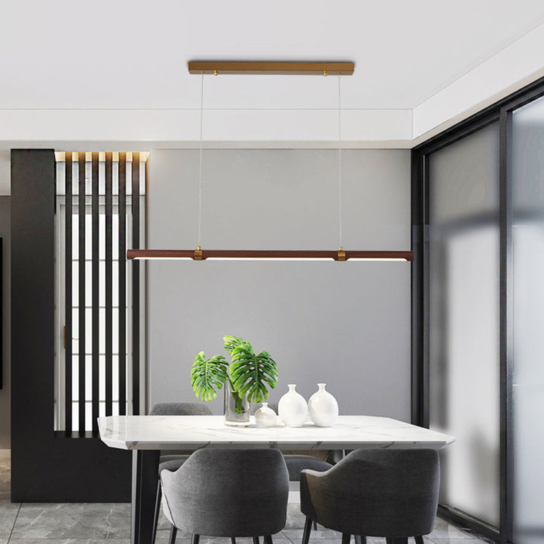 Linear Wood LED Pendant lamp - Cueteks