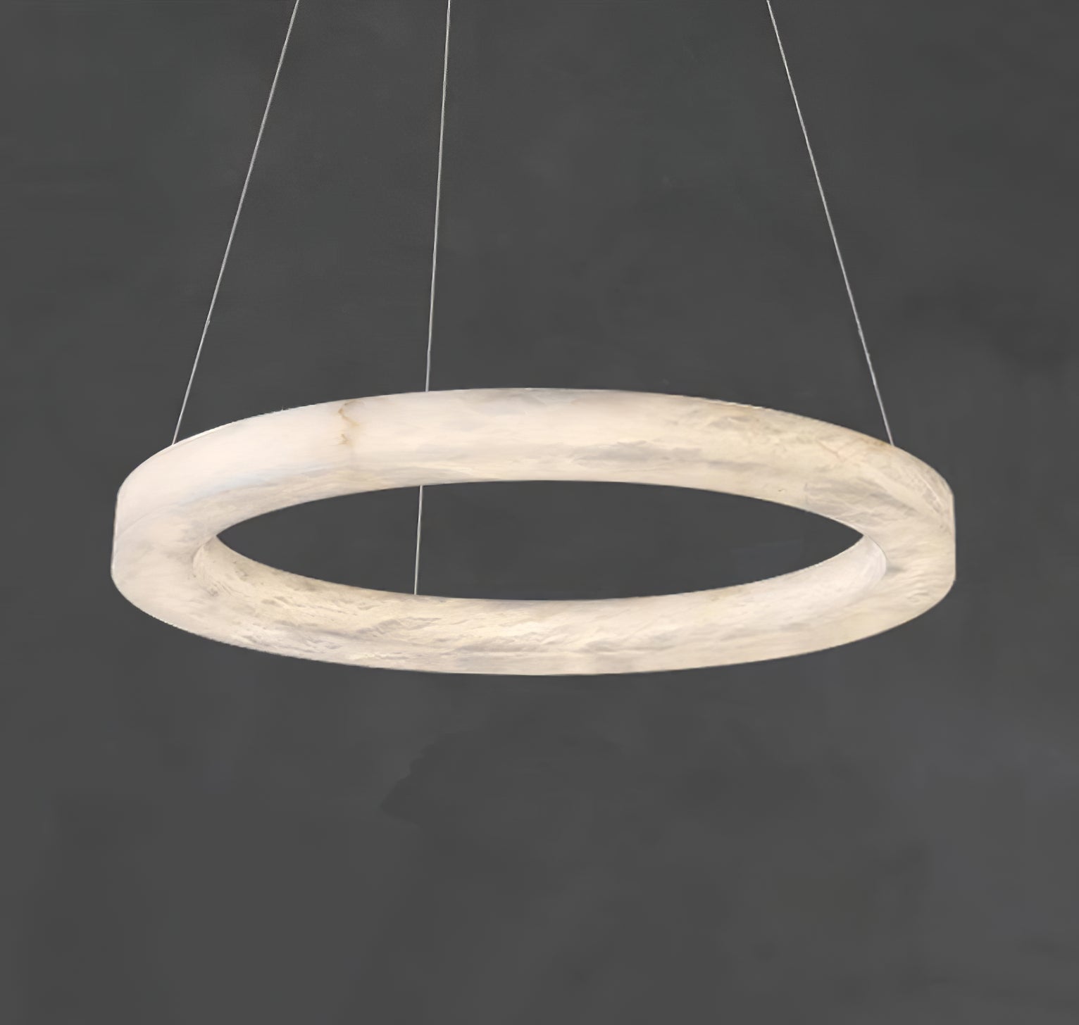 Triple Ring Alabaster Pendant Light - Cueteks