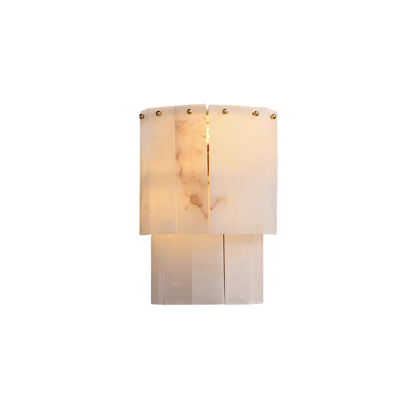 Alabaster multi-layered circular chandelier - Cueteks
