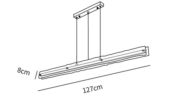 Lámpara colgante lineal Capuccio LED