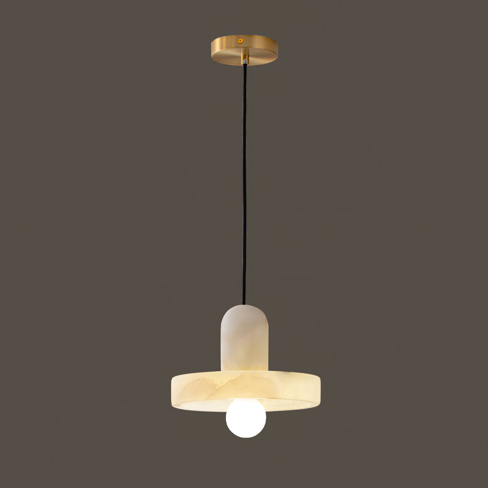 Modern White Marble Pendant Light - Cueteks