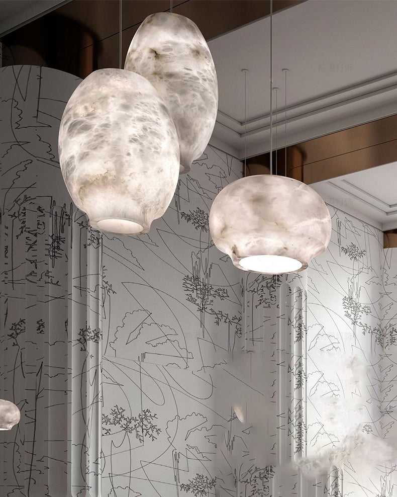 Alabaster Marble Small  Pendant Light - Cueteks