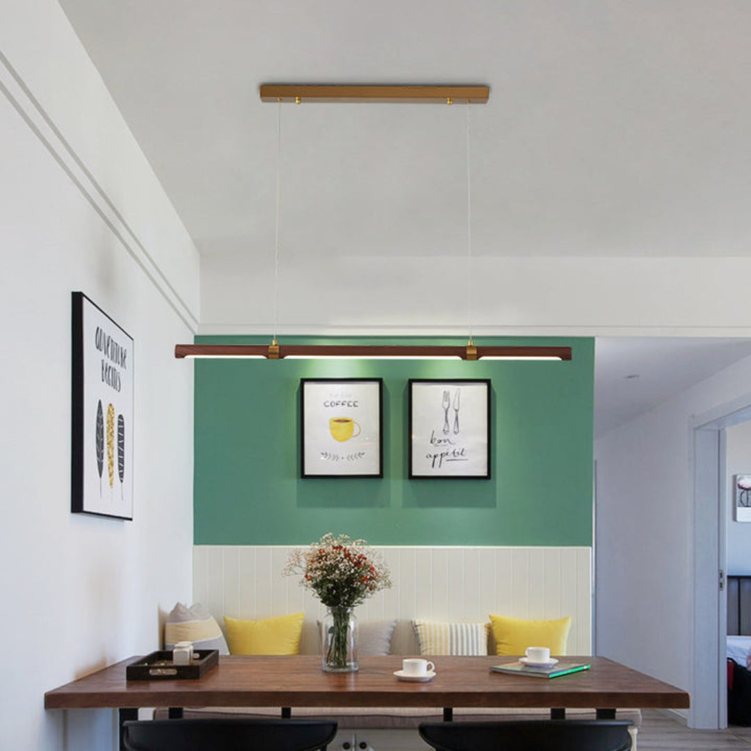 Linear Wood LED Pendant lamp - Cueteks