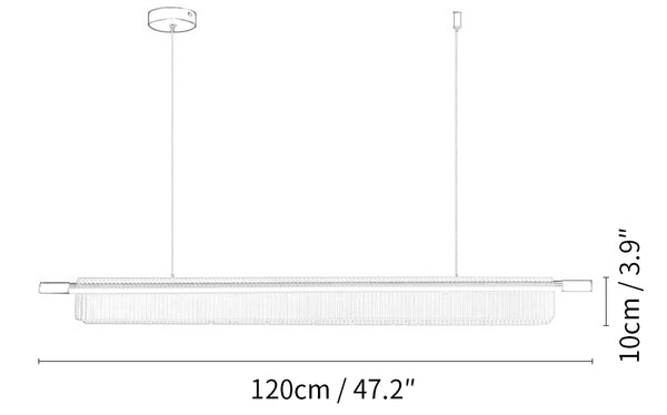 Lampe suspendue linéaire en acrylique YHQSYKS
