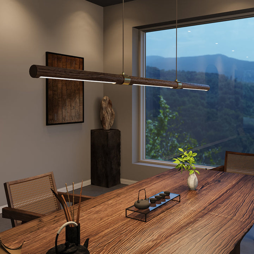 Linear Wood LED Pendant lamp - Cueteks