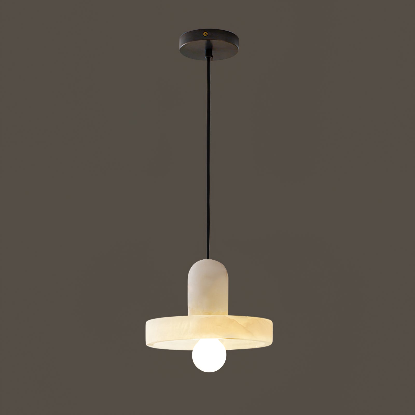 Modern White Marble Pendant Light - Cueteks