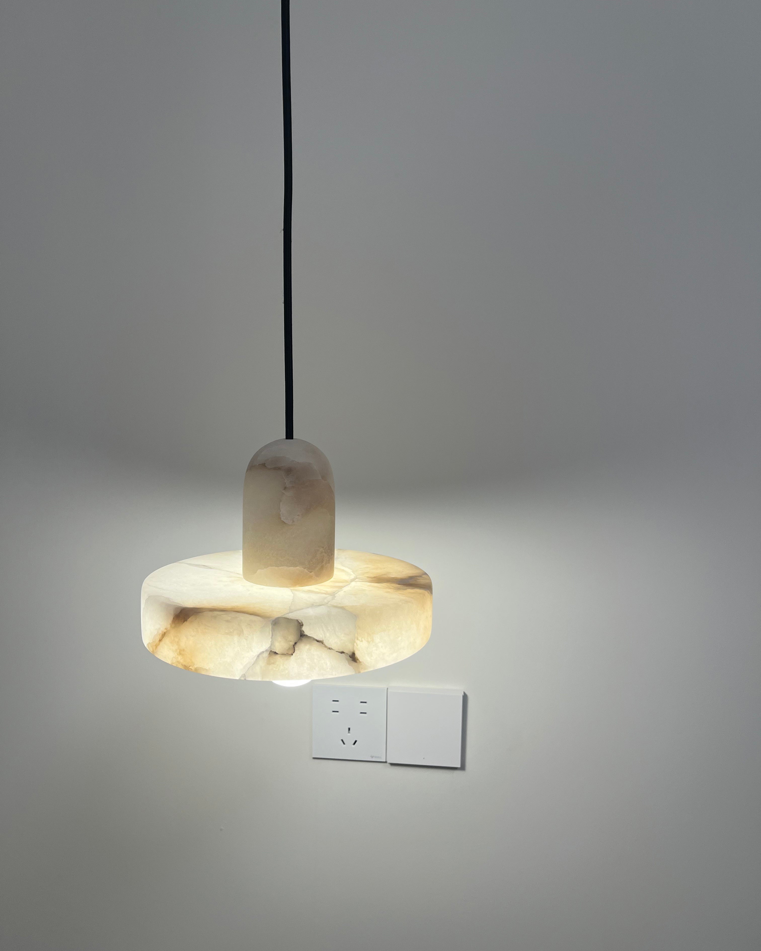 Modern White Marble Pendant Light - Cueteks
