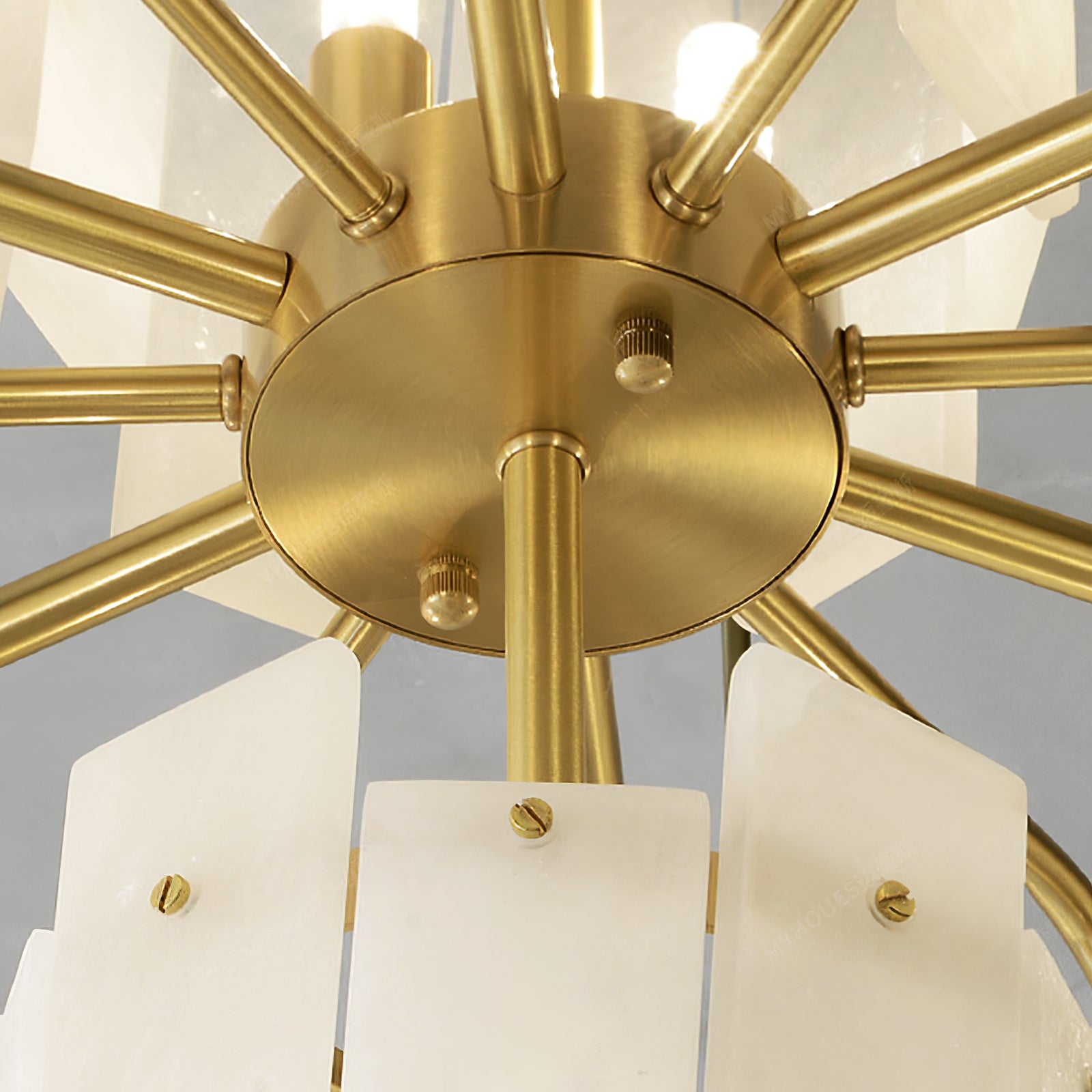 Layered Alabaster Chandelier - Cueteks