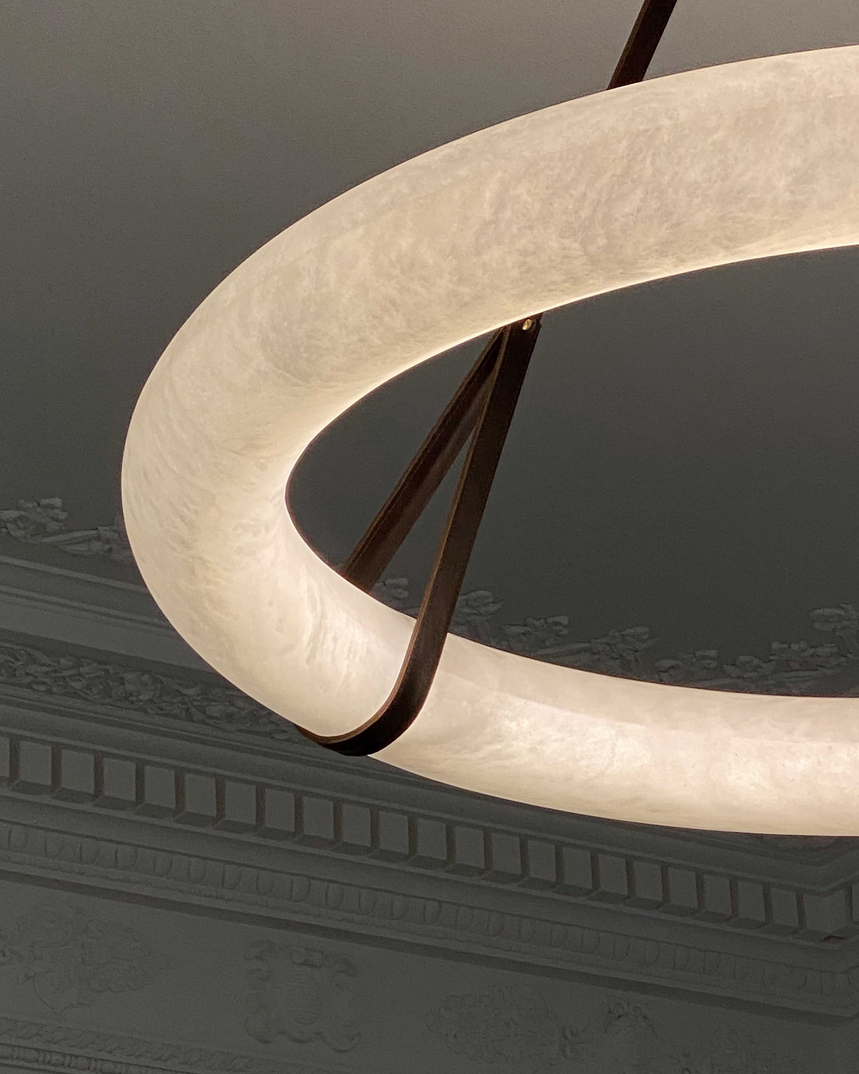 Leather Alabaster Pendant Light - Cueteks