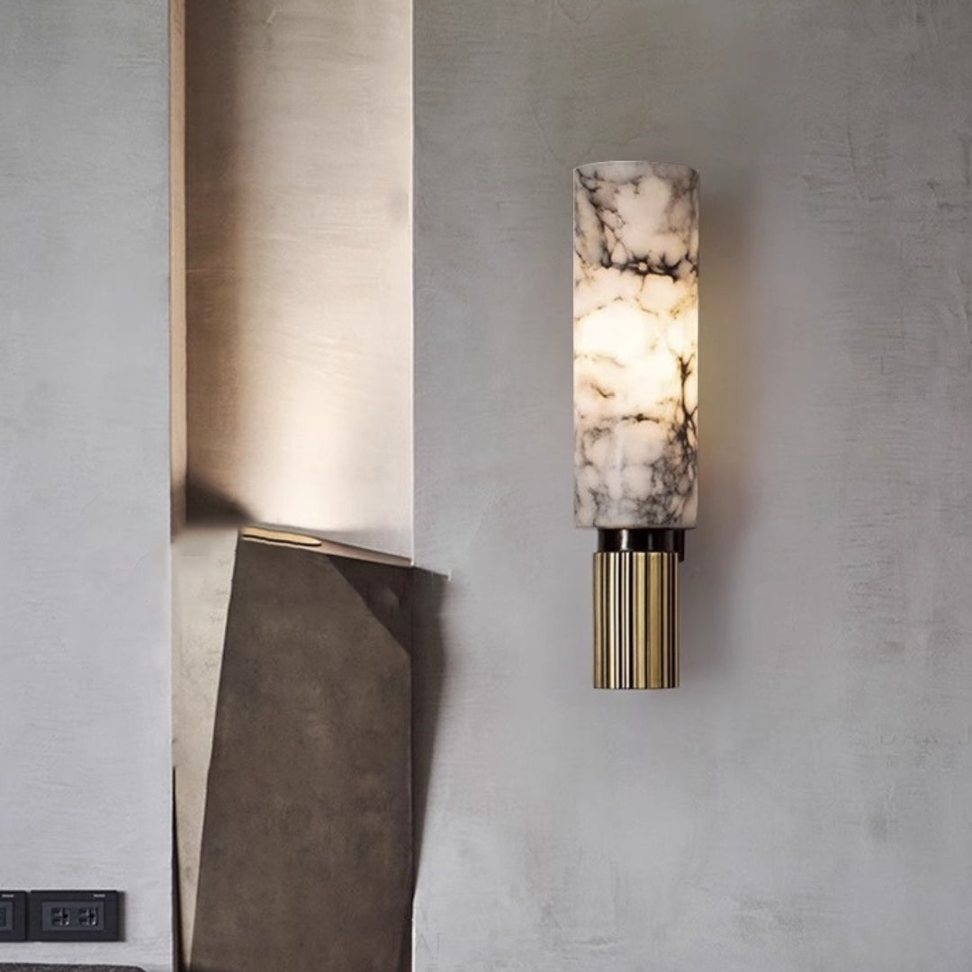 Moonshade Marble Sconce Wall Lamp - Cueteks