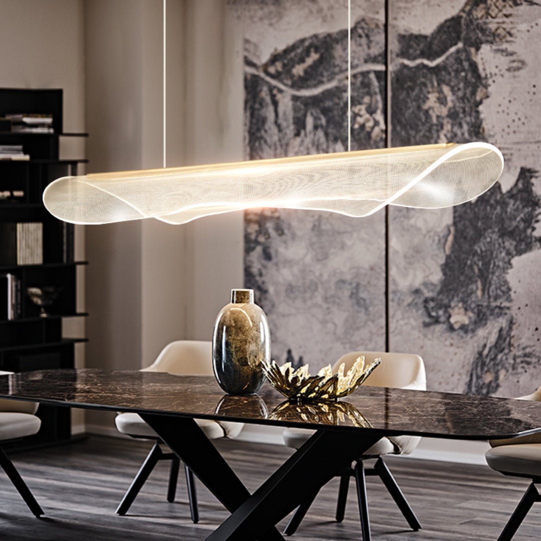 Blk Dining Room Acrylic Chandelier - Cueteks