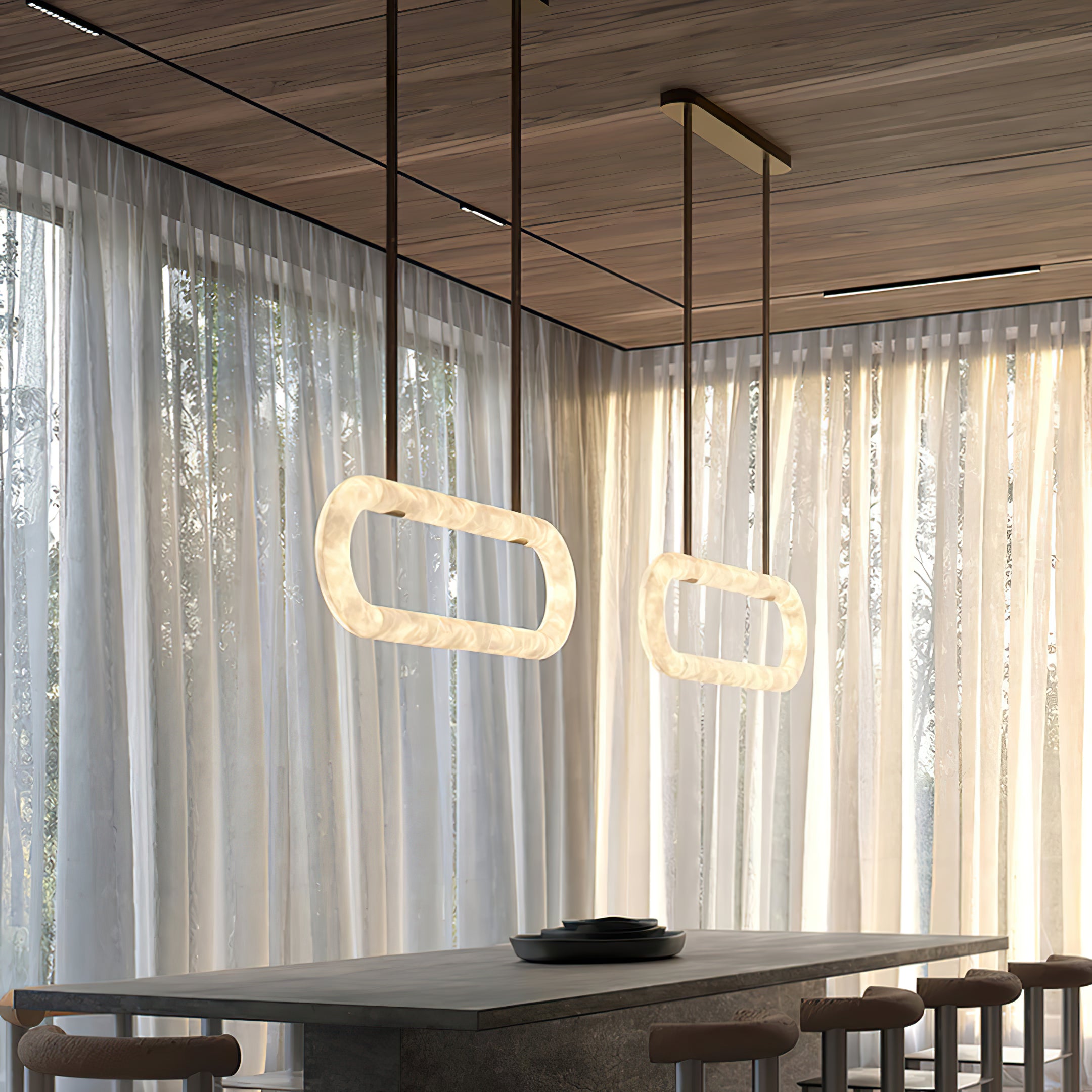 ODDA Snow Gypsum Pendant Light - Cueteks