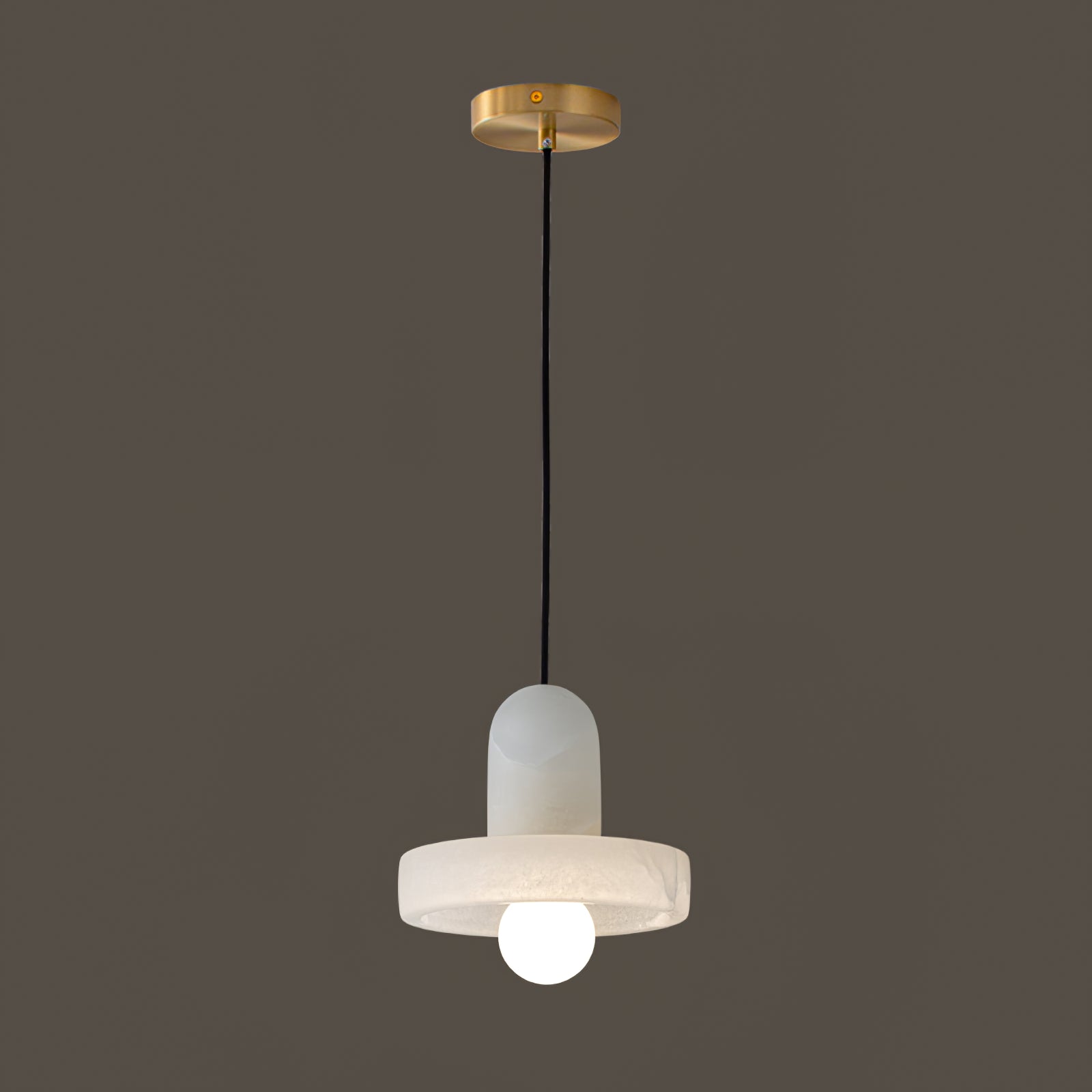 Modern White Marble Pendant Light - Cueteks