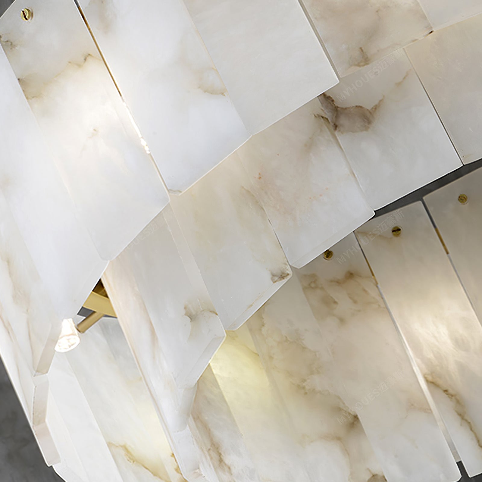 Layered Alabaster Chandelier - Cueteks