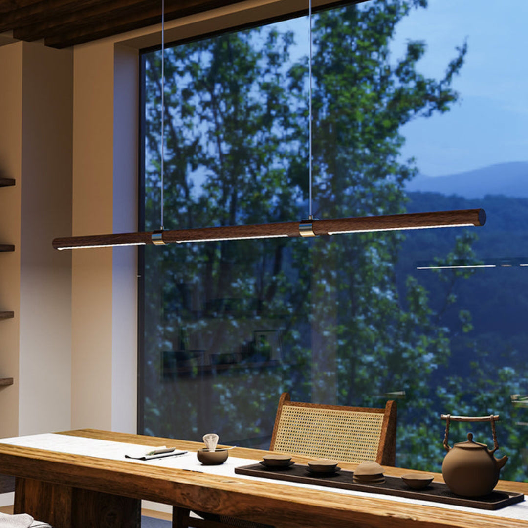 Linear Wood LED Pendant lamp - Cueteks
