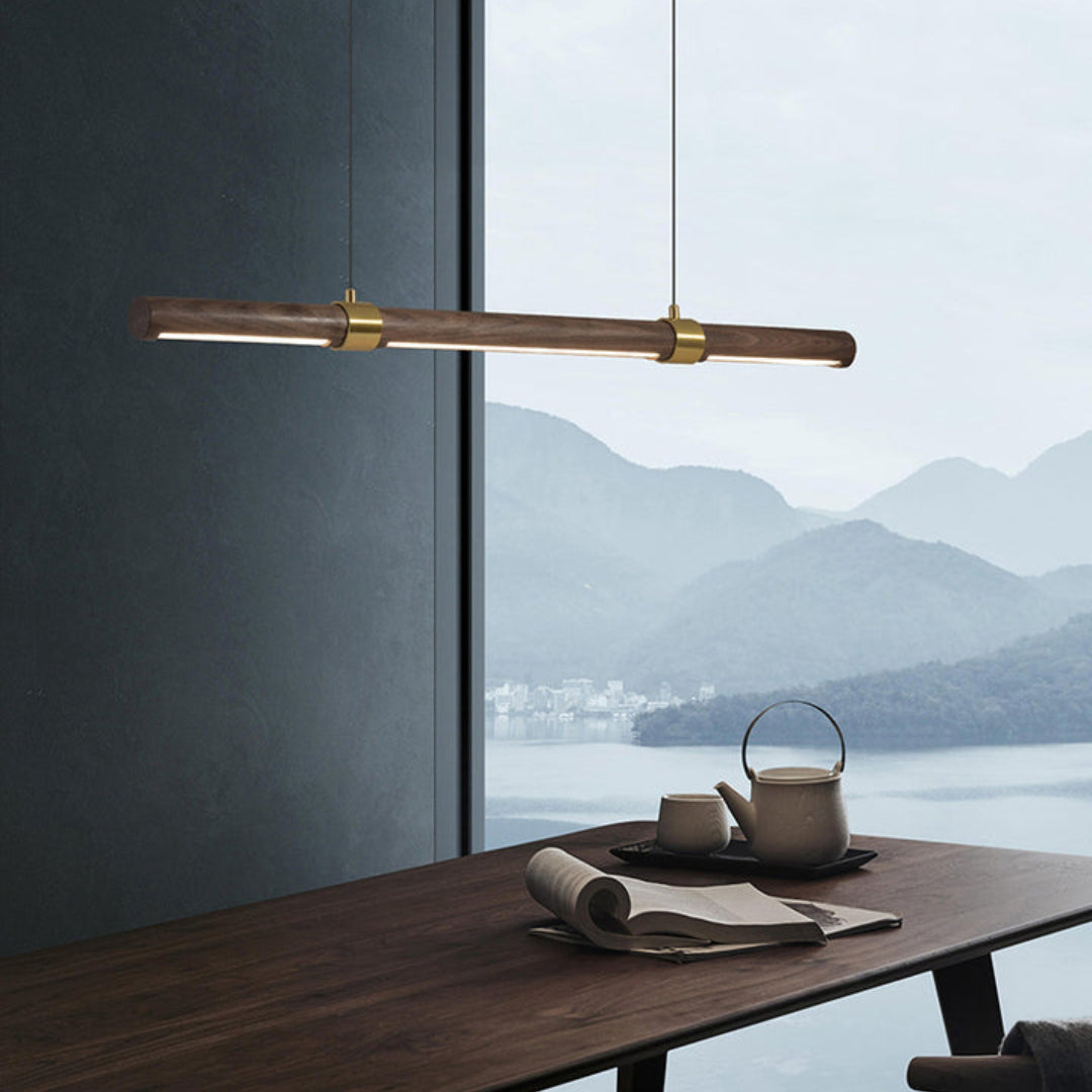 Linear Wood LED Pendant lamp - Cueteks