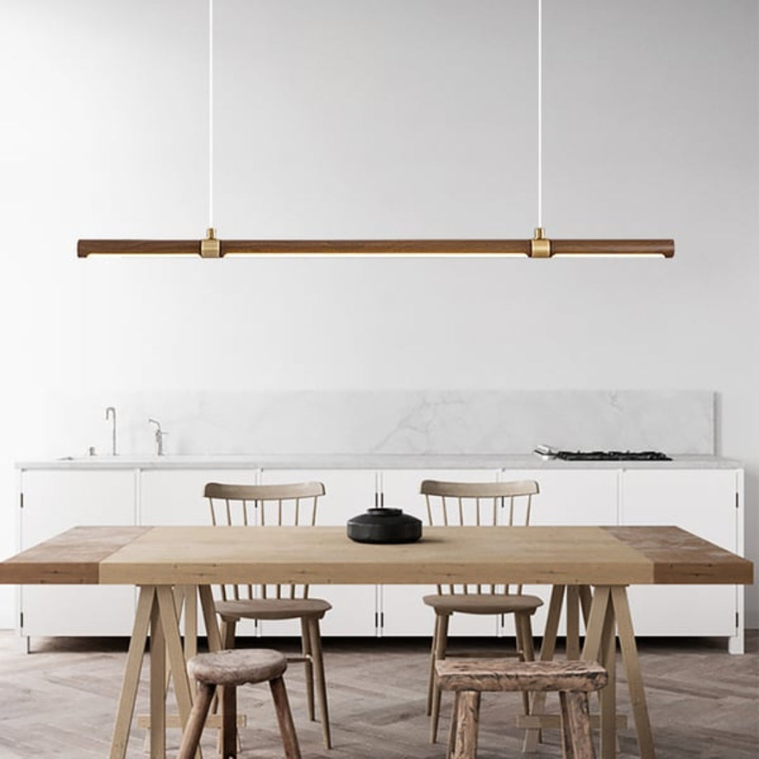 Linear Wood LED Pendant lamp - Cueteks