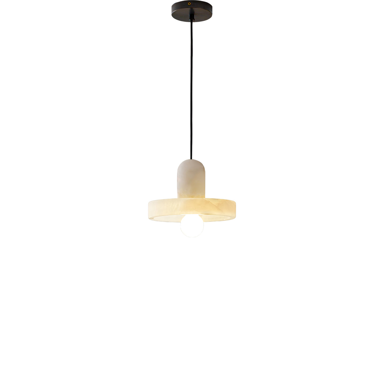 Modern White Marble Pendant Light - Cueteks