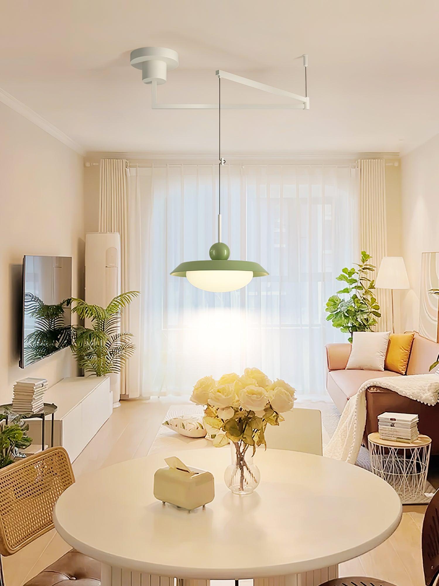 Morandi layered LED pendant light