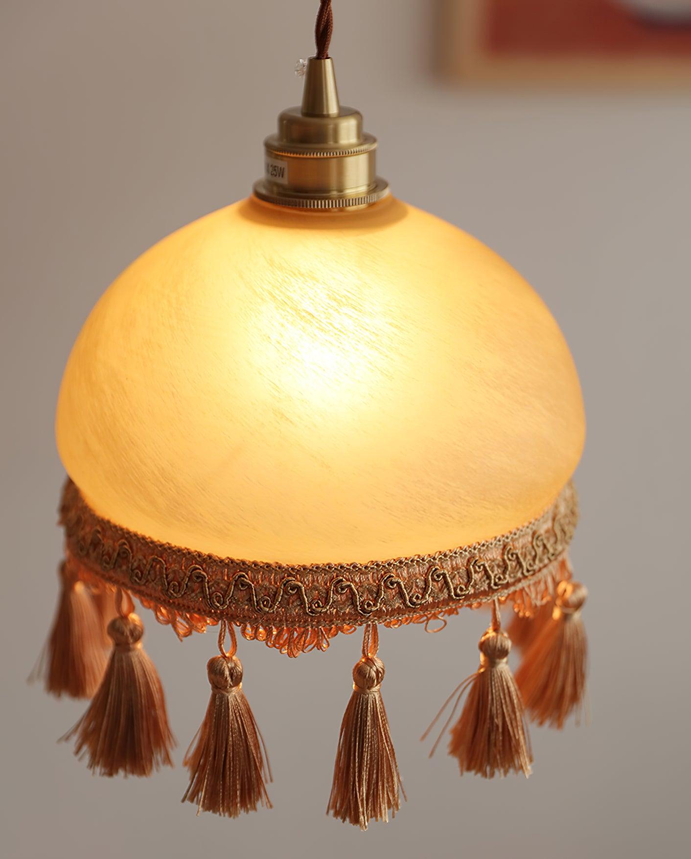 French Tassels Brass Pendant Light - Cueteks