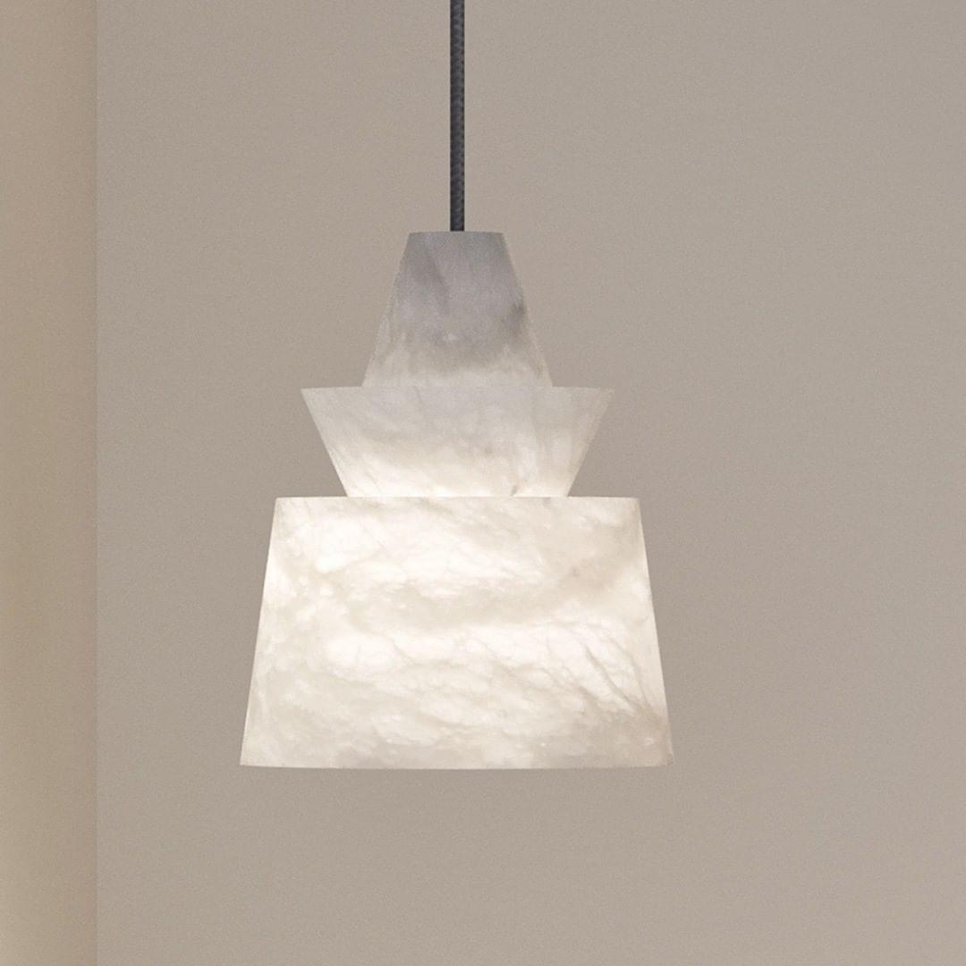 White Alabaster  Pendant Light - Cueteks