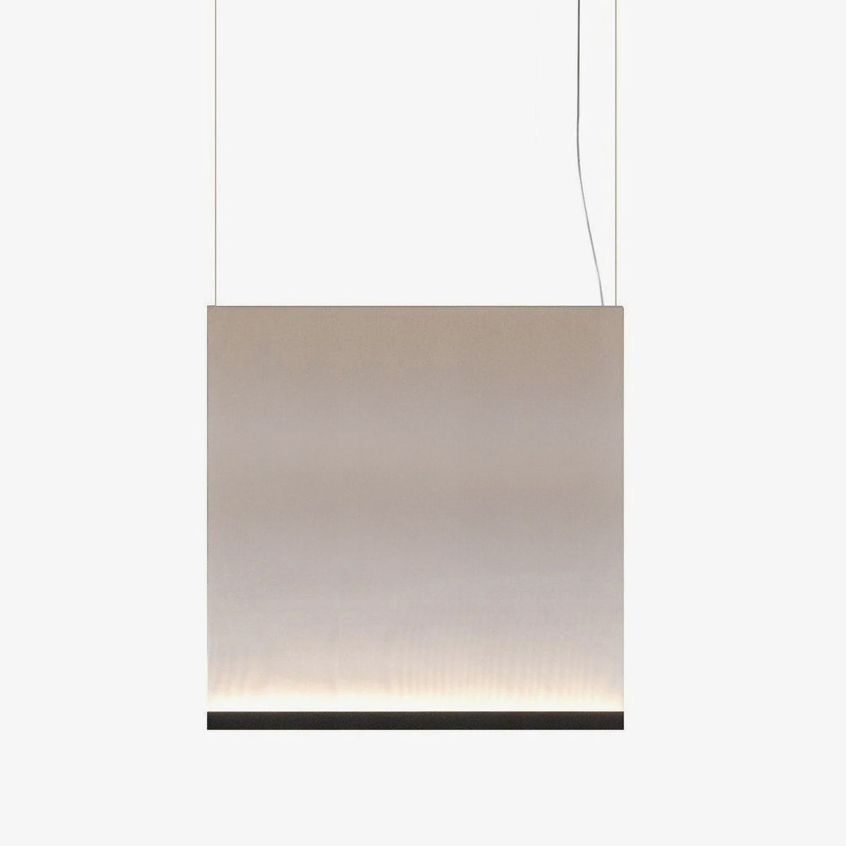 70 × 75 cm suspended fabric light panel with black bottom rail