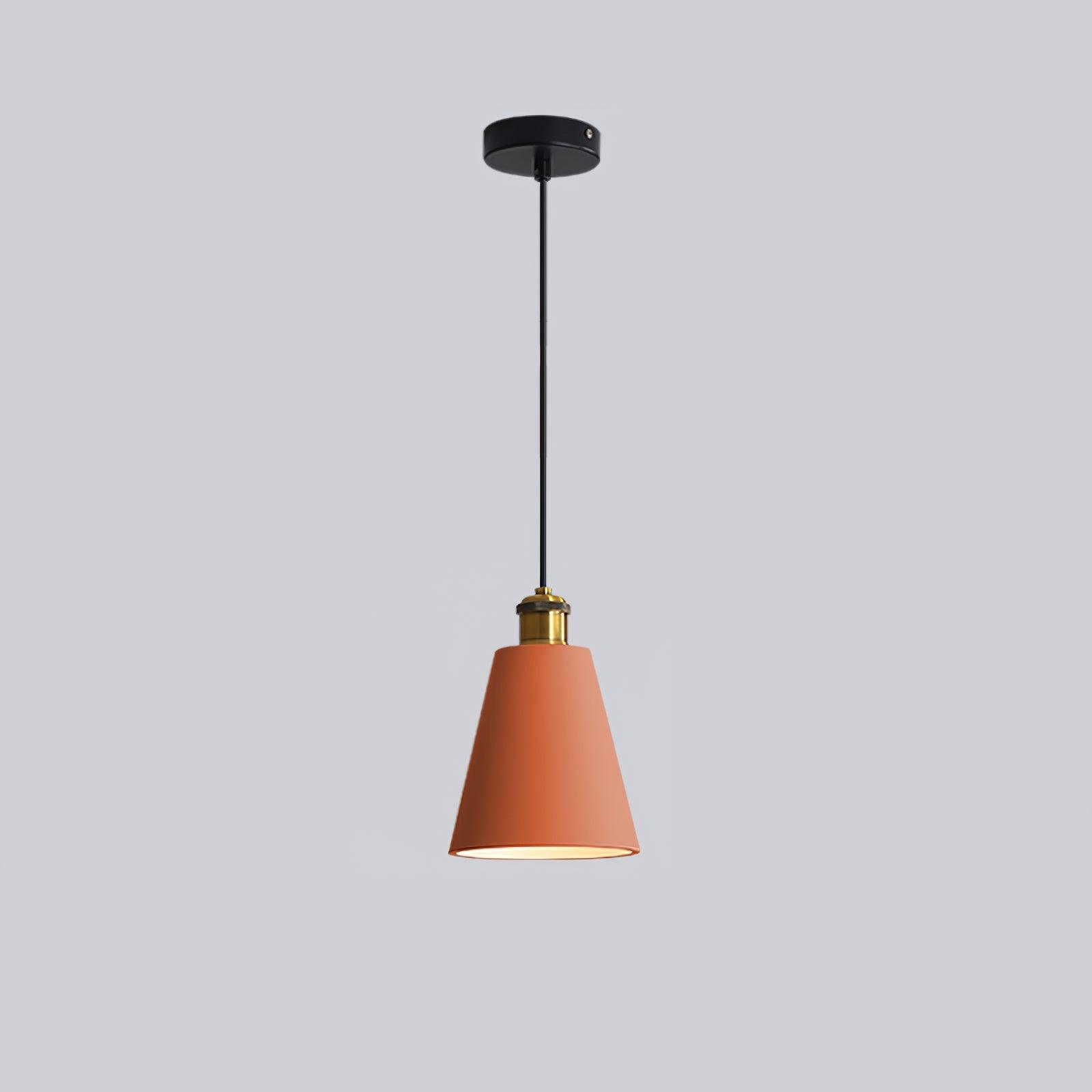 Model A Orange tall cone pendant