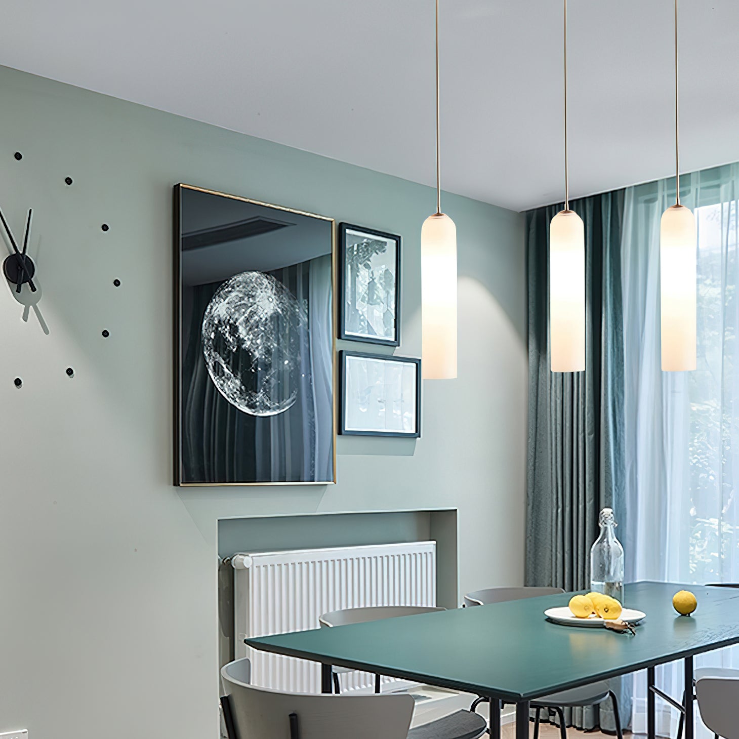 Long Tube Glass Pendant Light - Cueteks