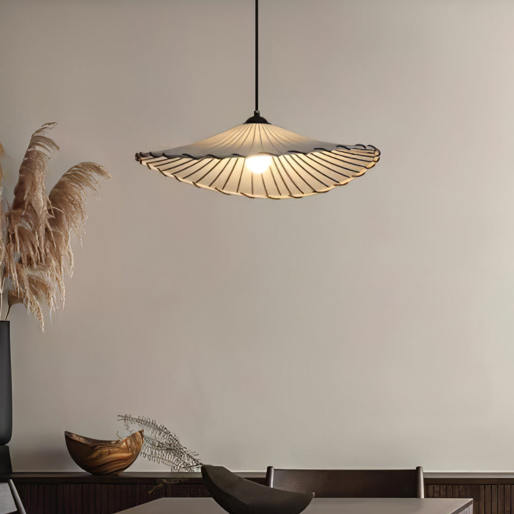 Lotus Leaf Fabric Pendant Light - Cueteks