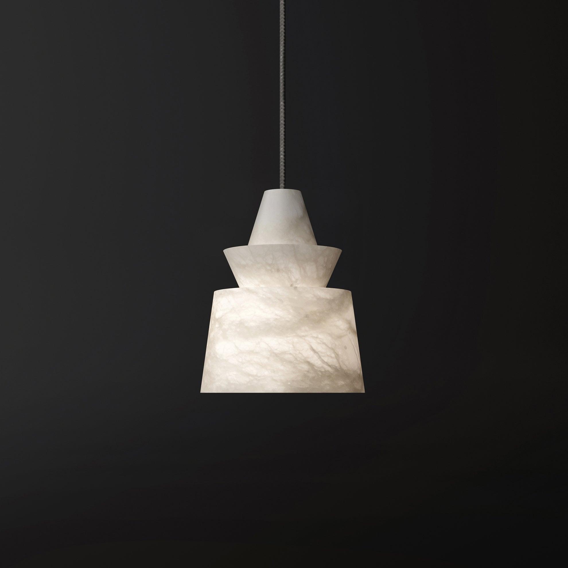 White Alabaster  Pendant Light - Cueteks