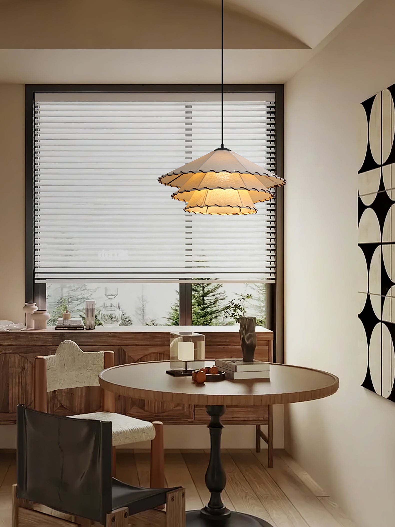 Lotus Leaf Fabric Pendant Light - Cueteks