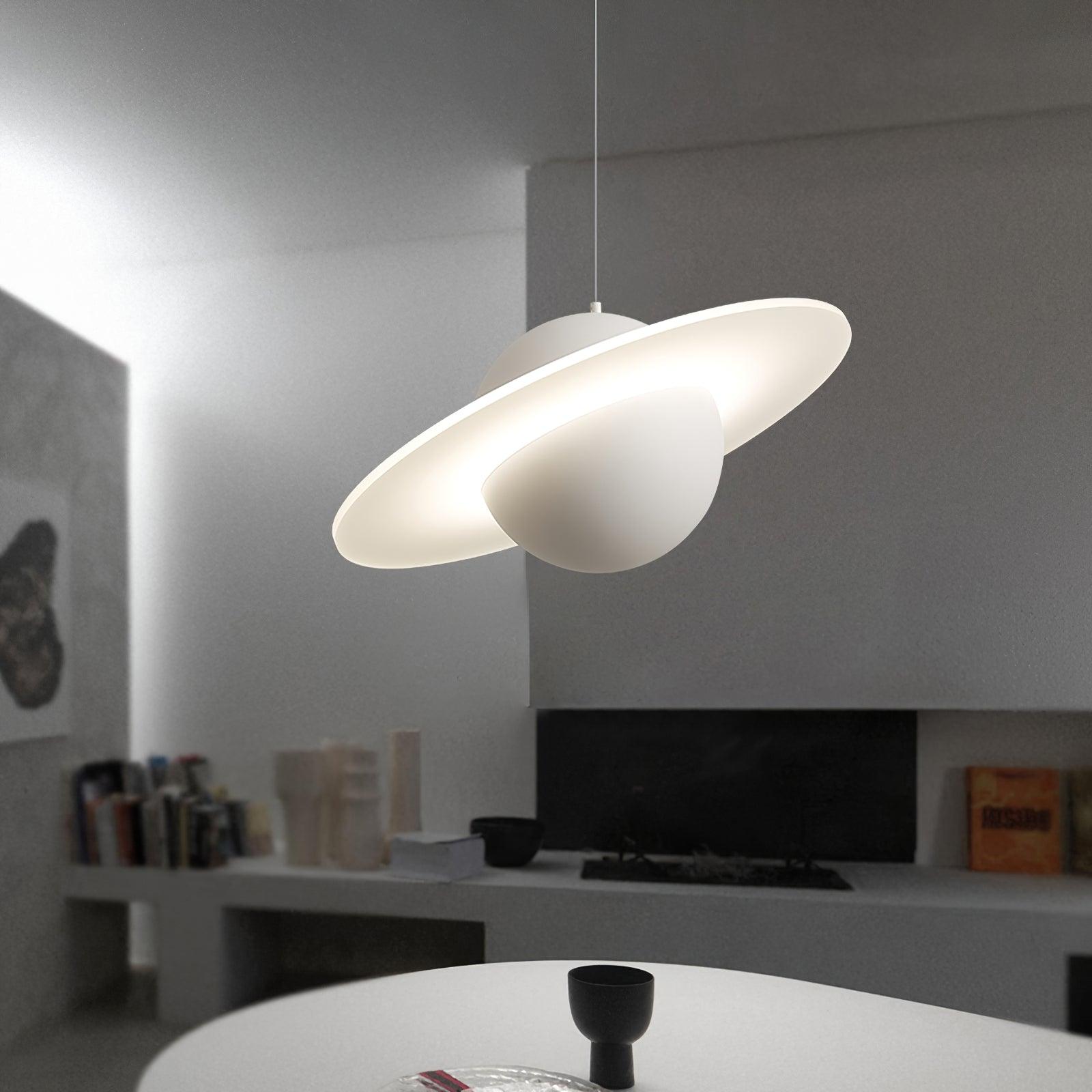 Jupiter Ring white LED pendant light