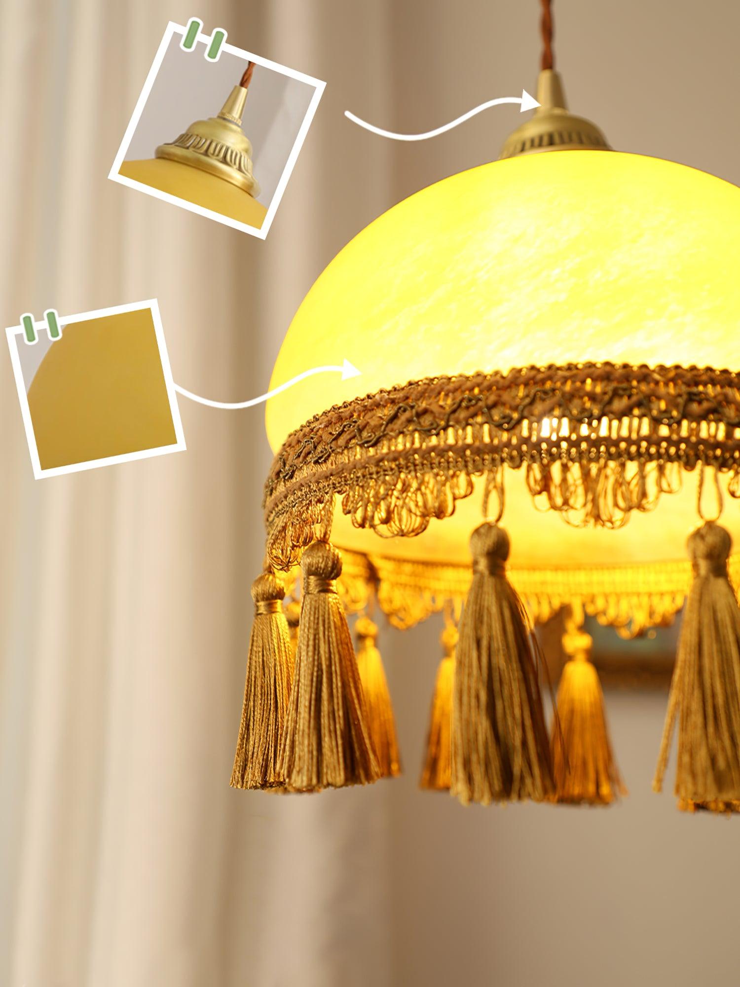 French Tassels Brass Pendant Light - Cueteks