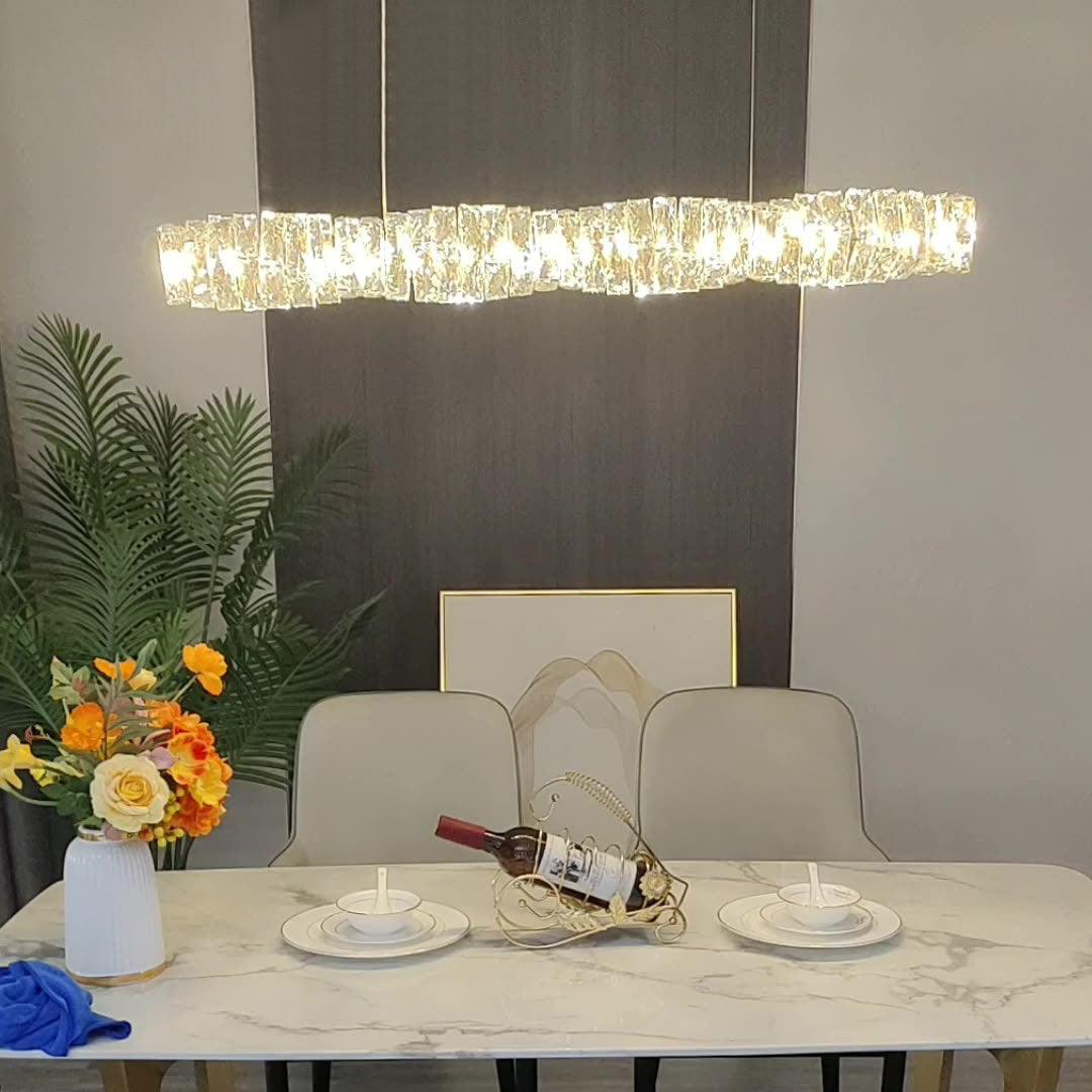 Long Crystal Pendant Lamp - Cueteks