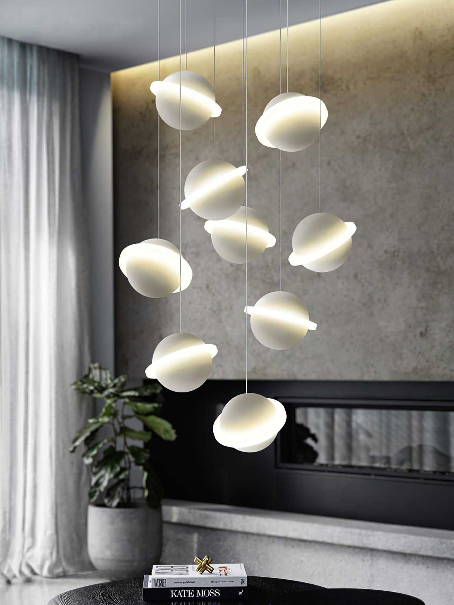 Jupiter Ring white LED pendant light