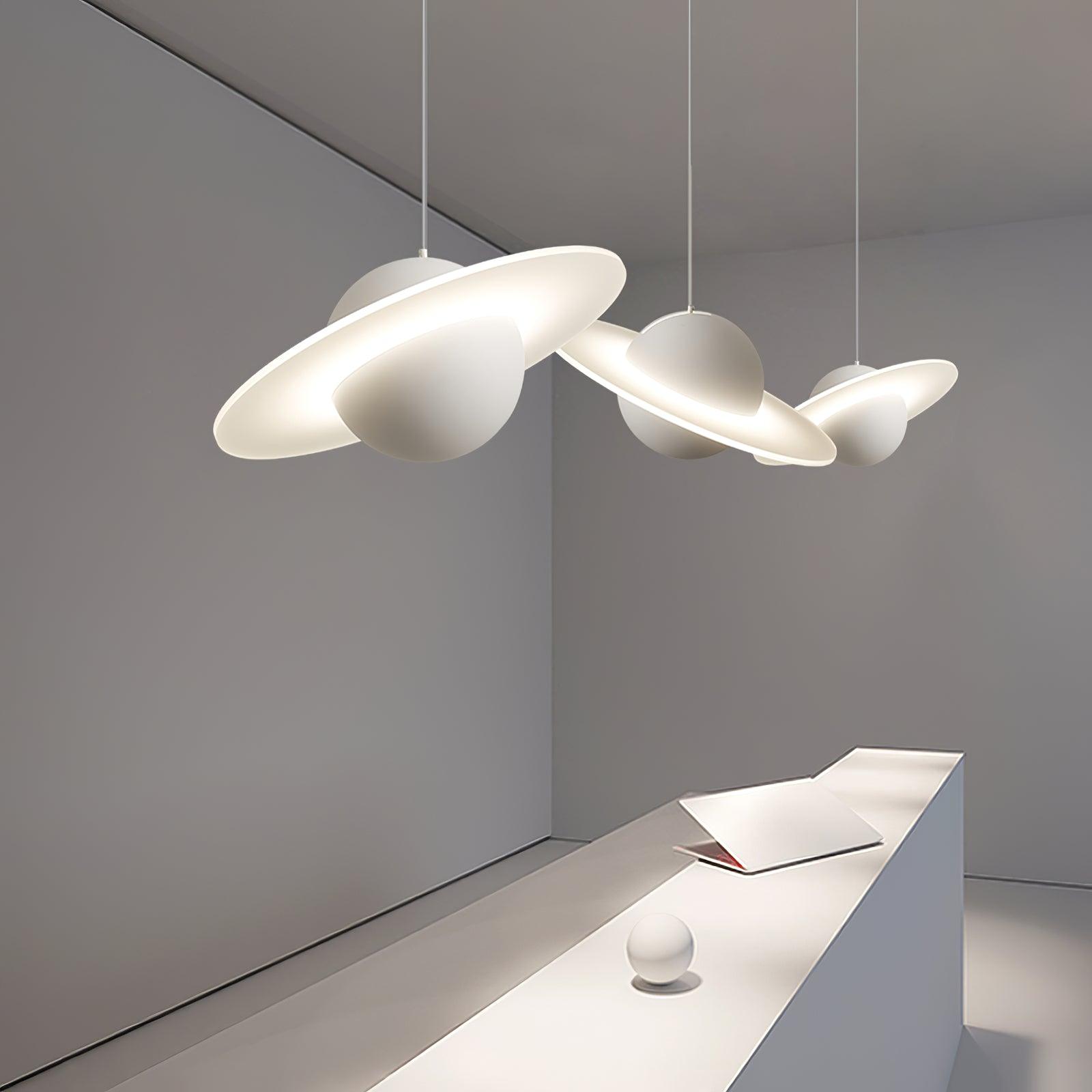 Jupiter Ring white LED pendant light
