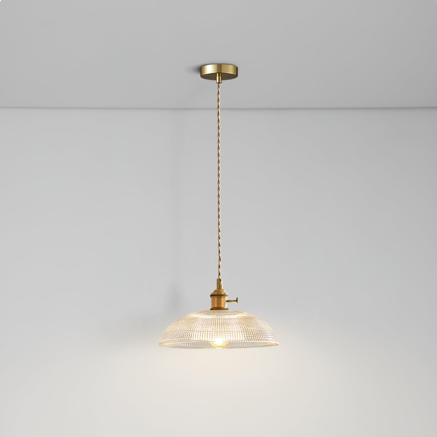 Ribbed Spiral Pendant Light - Cueteks