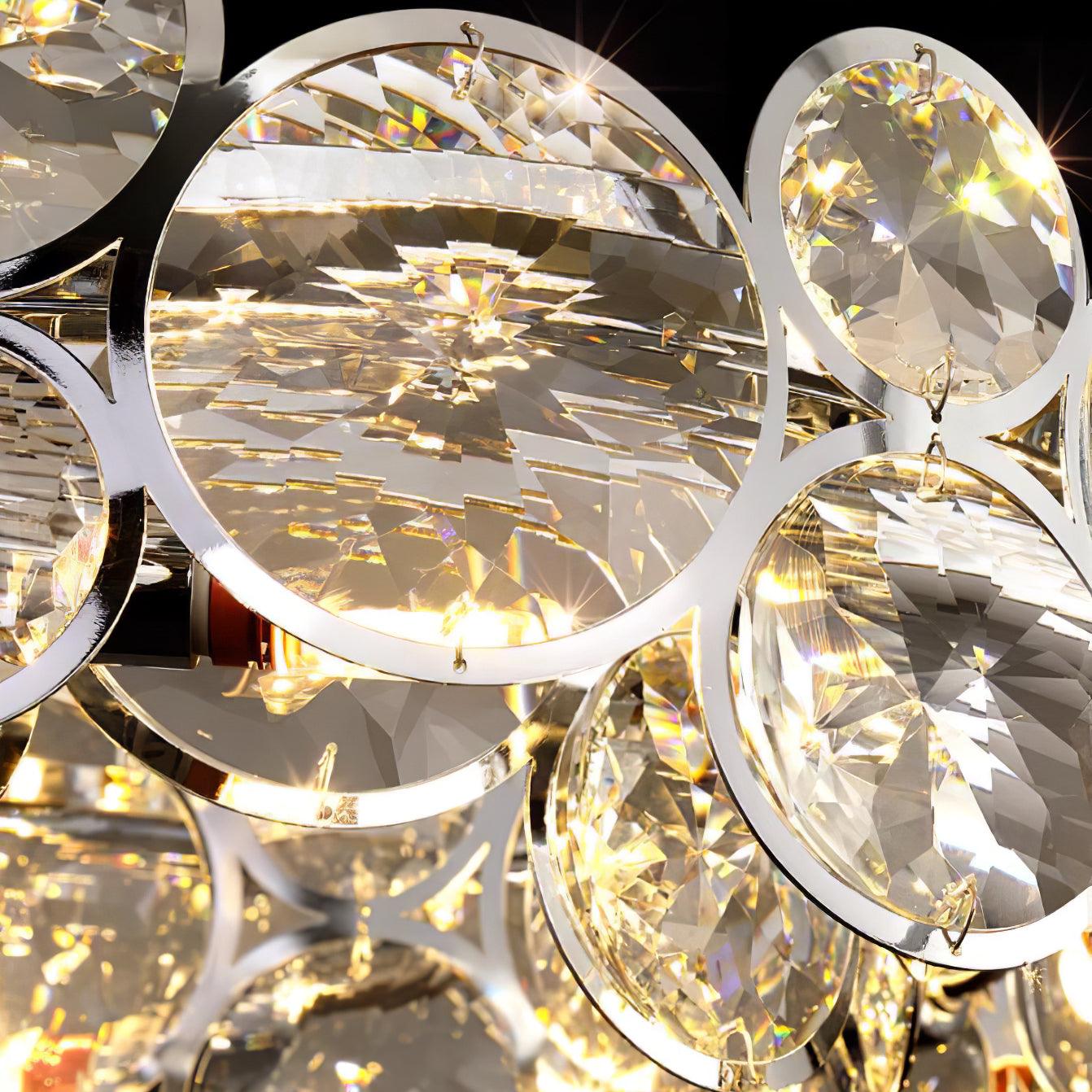 Chrome Round Crystal Chandelier - Cueteks
