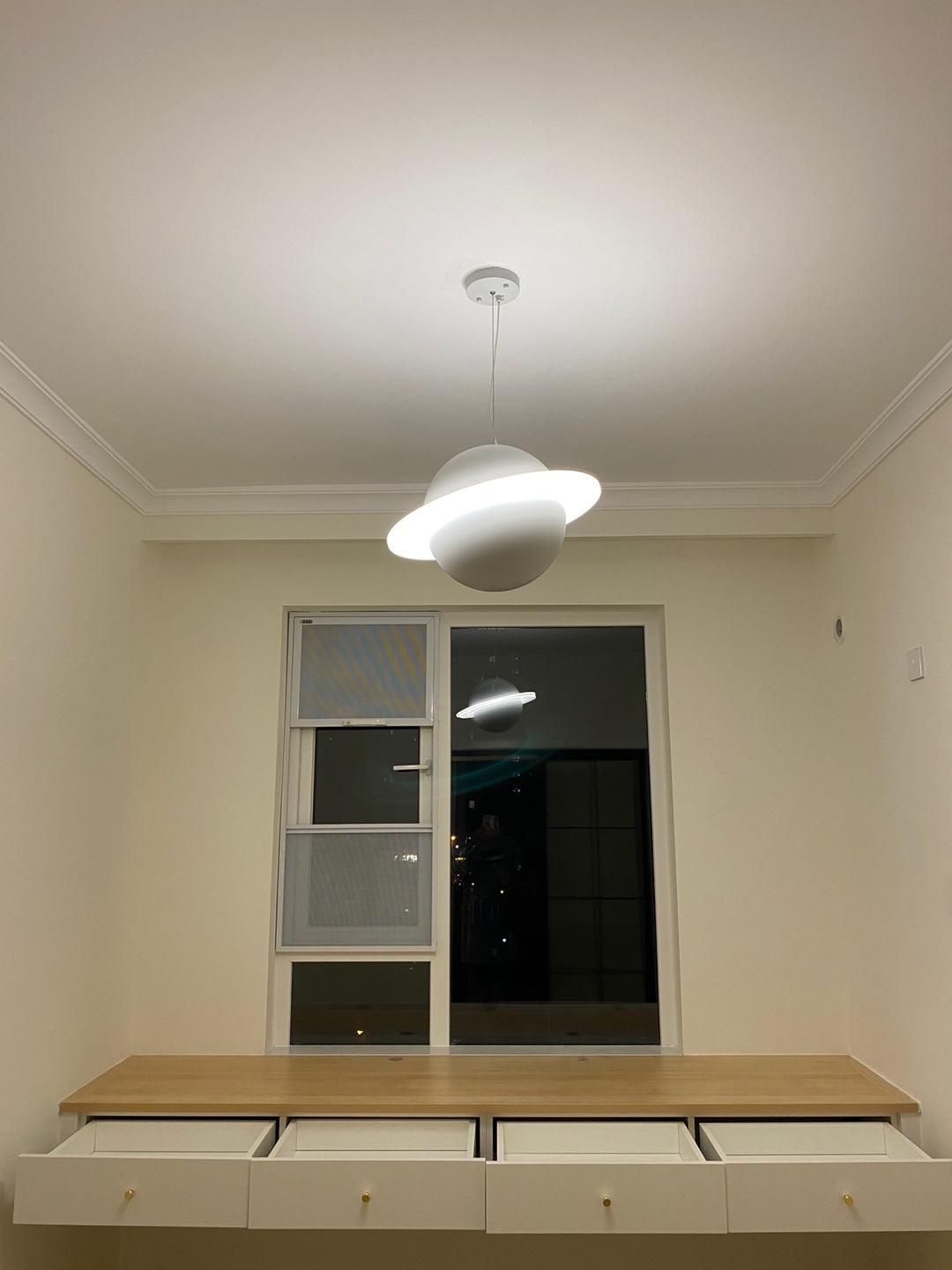 Jupiter Ring white LED pendant light