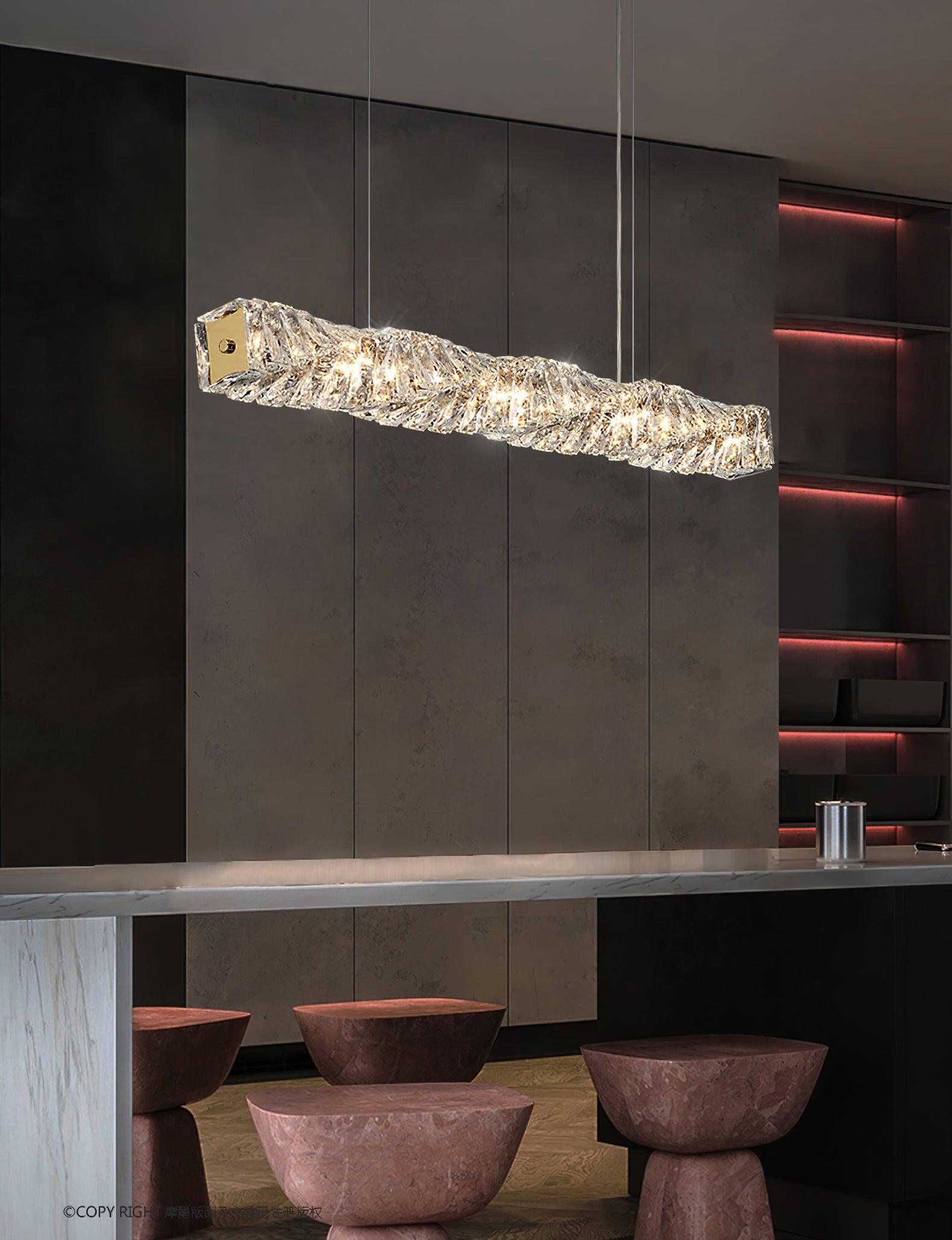 Long Crystal Pendant Lamp - Cueteks